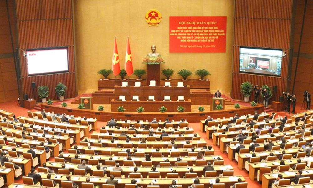  Sáng nay, Hội nghị toàn quốc quán triệt, triển khai thực hiện 4 Nghị quyết của Bộ Chính trị